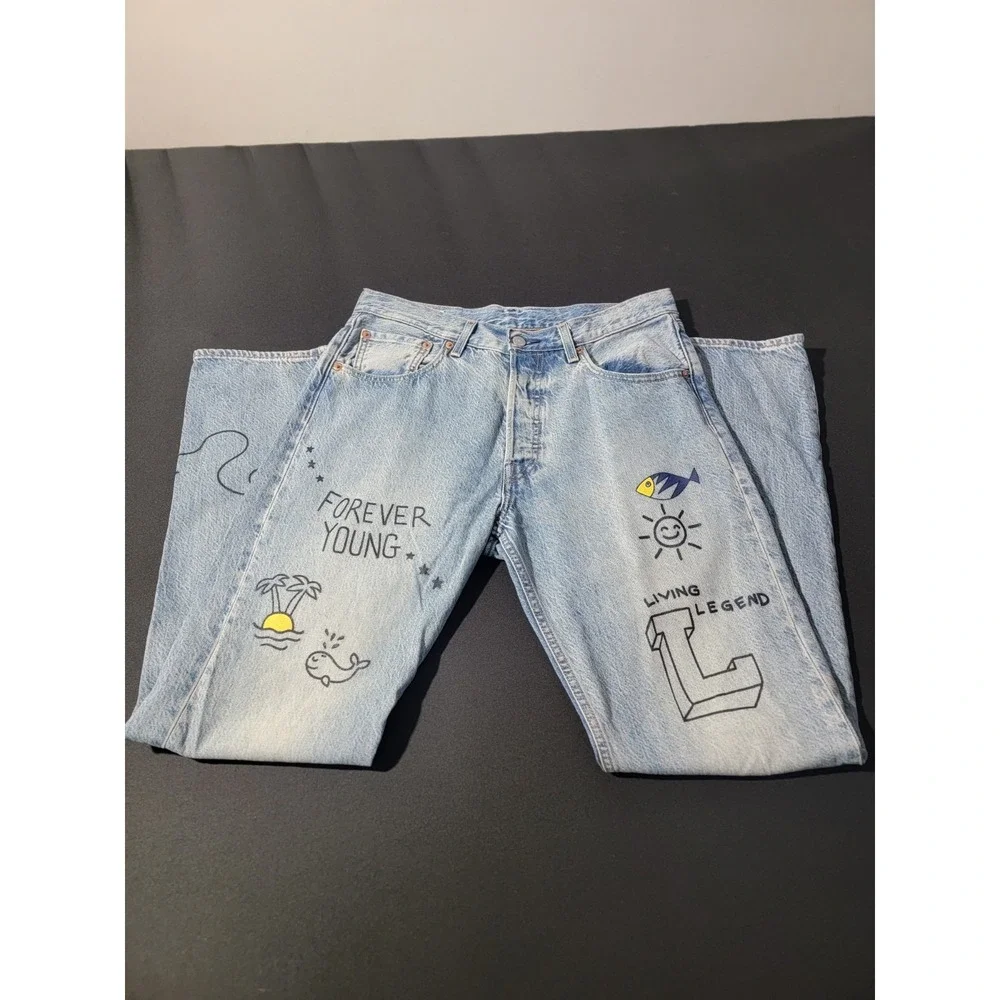 Levi's Premium 501 '93‎ Straight Jeans Young Legend Men's 31X32